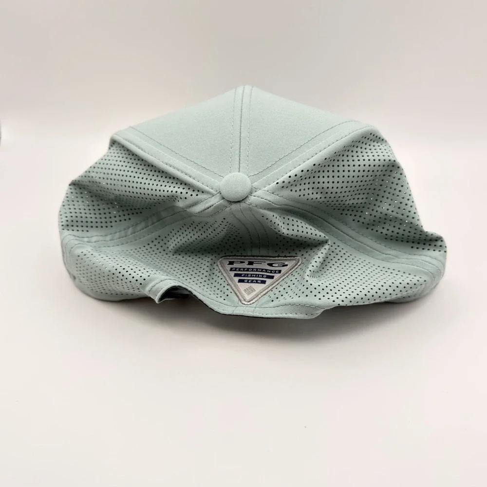 Columbia Elite PFG Hat Snapback OS Light Blue Fishing Mesh Outdoor Sport